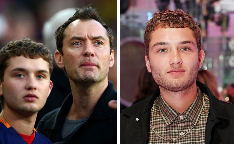 https://www.gettyimages.co.uk/detail/news-photo/actor-jude-law-takes-his-seat-next-to-his-son-rafferty-law-news-photo/518749134 https://www.gettyimages.co.uk/detail/news-photo/rafferty-law-attends-ballie-ballersons-soho-venue-launch-on-news-photo/1177311731