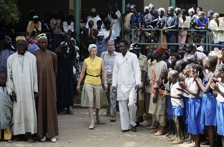Princess Anne visiting Gambia
