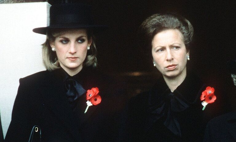 Princess Diana and Princess Anne