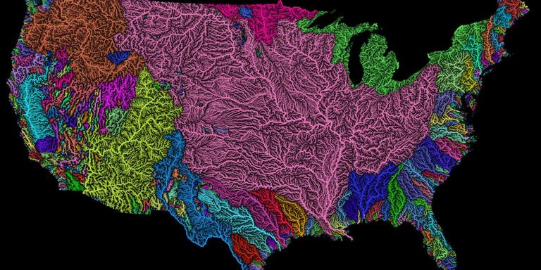 Rivers and watersheds illustrated