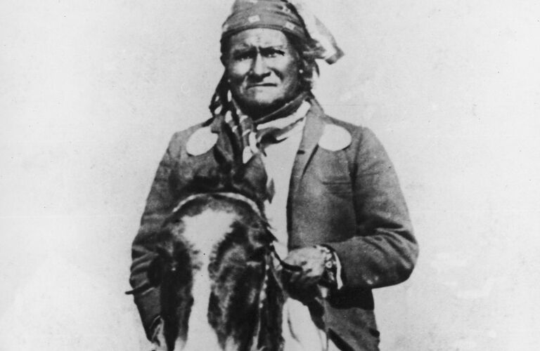 Geronimo on horseback