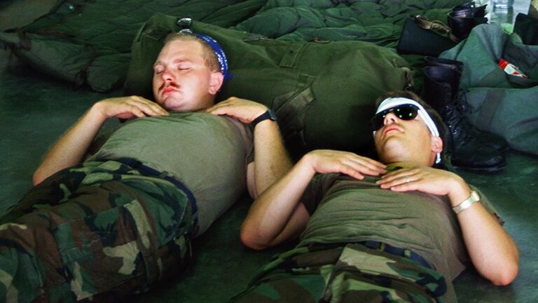 marines sleeping
