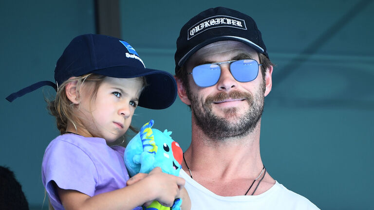 Actor Chris Hemsworth and daughter India Rose