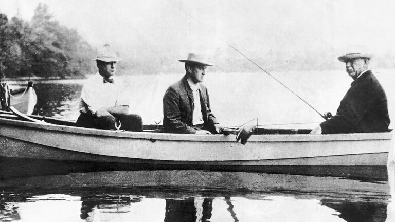 Grover Cleveland fishing