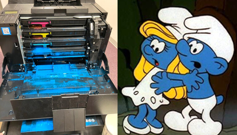 The printer blue up