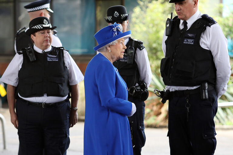 The Queen Visits Scene Of Grenfell Tower Fire