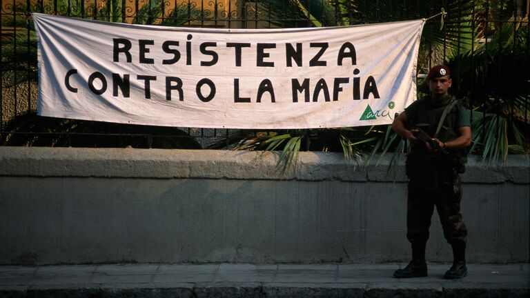 protest against the Mafia