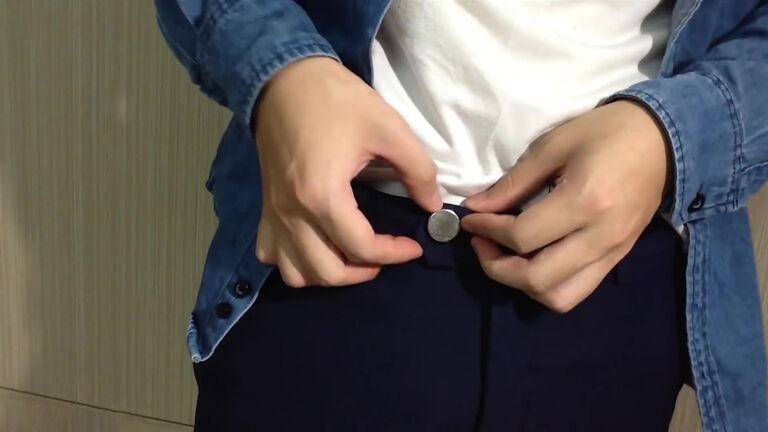 Makeshift trouser button