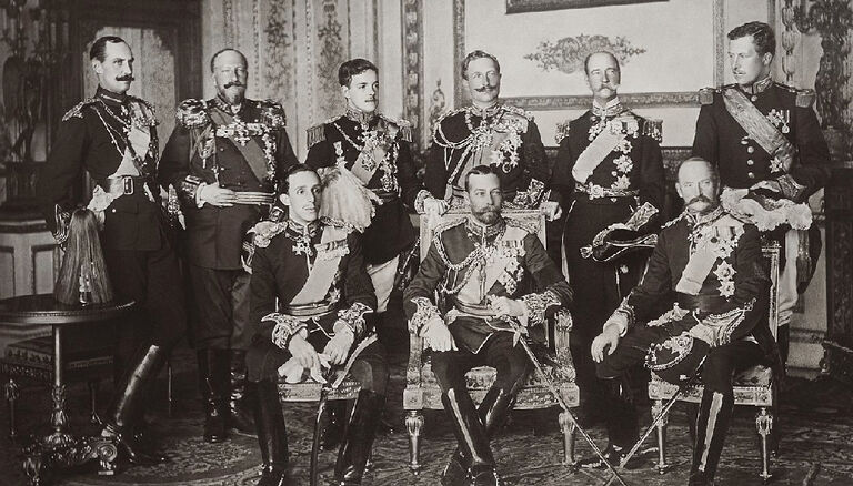 The Nine Sovereigns at Windsor for the funeral of King Edward VII