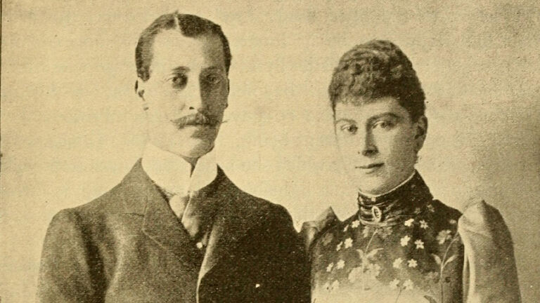 The Duke of Clarence and Avondale with Princess Victoria May of Teck