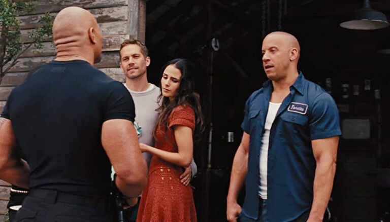 Vin Diesel, Jordana Brewster, Dwayne Johnson, and Paul Walker in Furious 6 (2013)