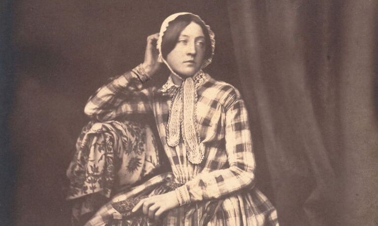 Victorian woman wearing bonnet