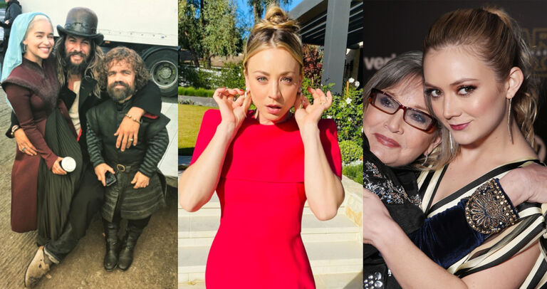 Emilia Clarke, Kaley Cuoco and Carrier Fisher and Billie Lourd