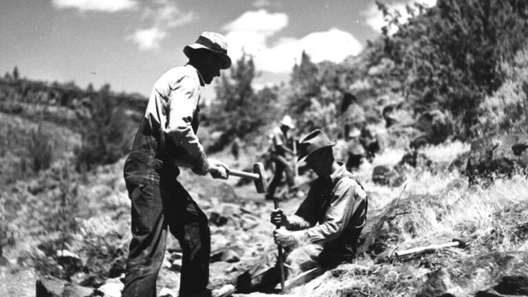 Men Working On A Trail