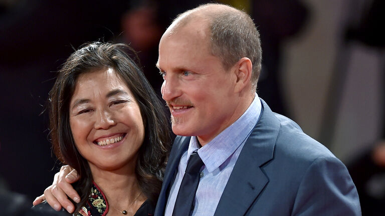 Woody Harrelson and Laura Louie