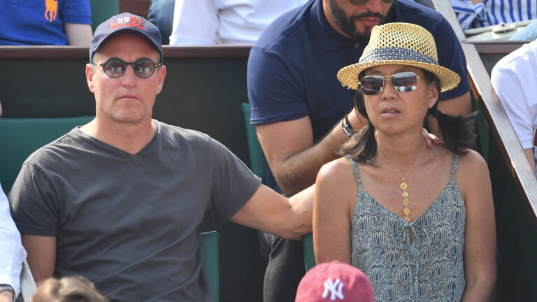 Actor Woody Harrelson and his wife Laura Louie