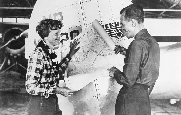 Amelia Earhart and Fred Noonan