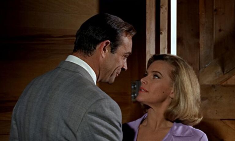 Sean Connery and Honor Blackman in Goldfinger