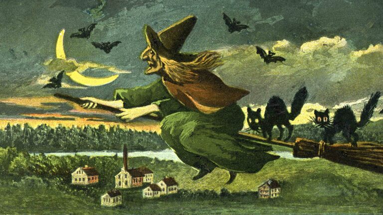 Witch Broom Halloween Salem Scary