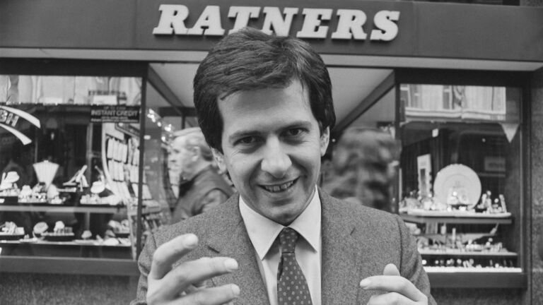 Gerald Ratner outside a branch of Ratners