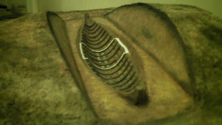 model of the Sutton Hoo ship-burial