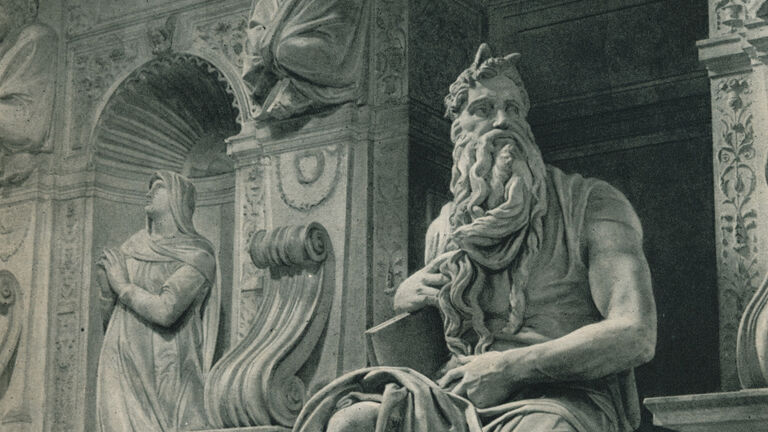 Moses, sculpture by Michelangelo in the Church of San Pietro