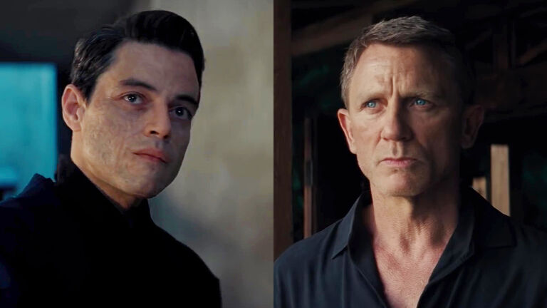 Daniel Craig and Rami Malek in No Time To Die