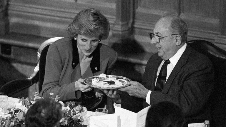 Diana, Princess of Wales with Sir Austin Bide