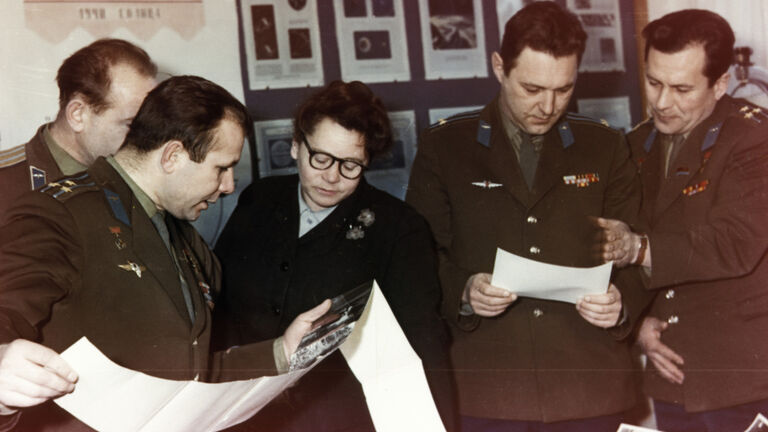Yuri gagarin and other soviet cosmonauts