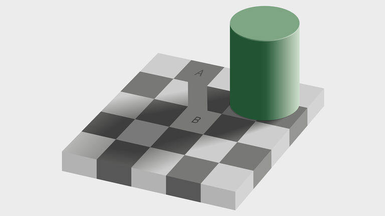 Grey square optical illusion