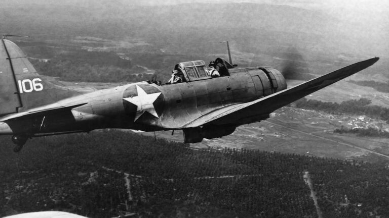 Dive Bomber Over Guadalcanal
