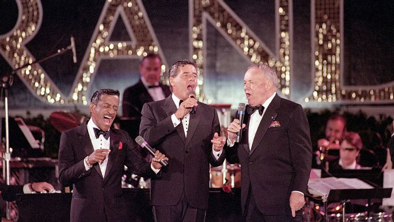 Sammy Davis Jr., Jerry Lewis, and Frank Sinatra Singing