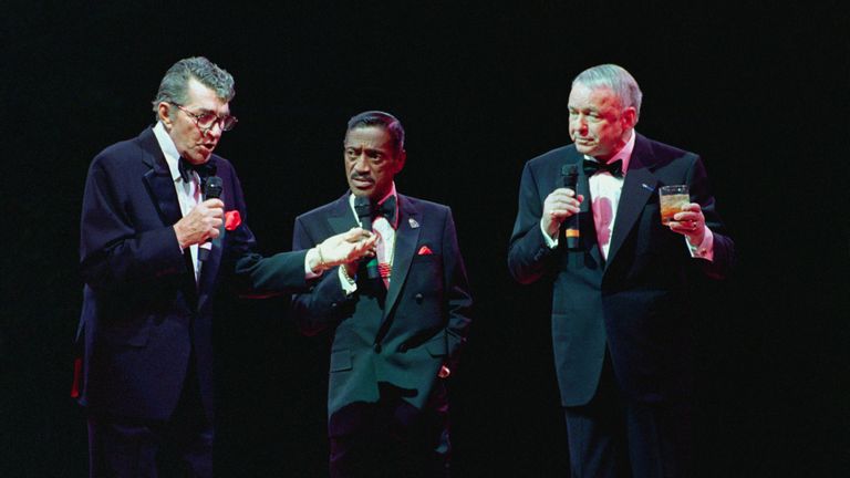 Dean Martin with Sammy Davis Jr. and Frank Sinatra