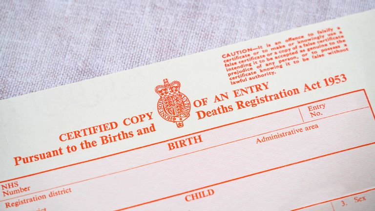 Birth Certificate - UK