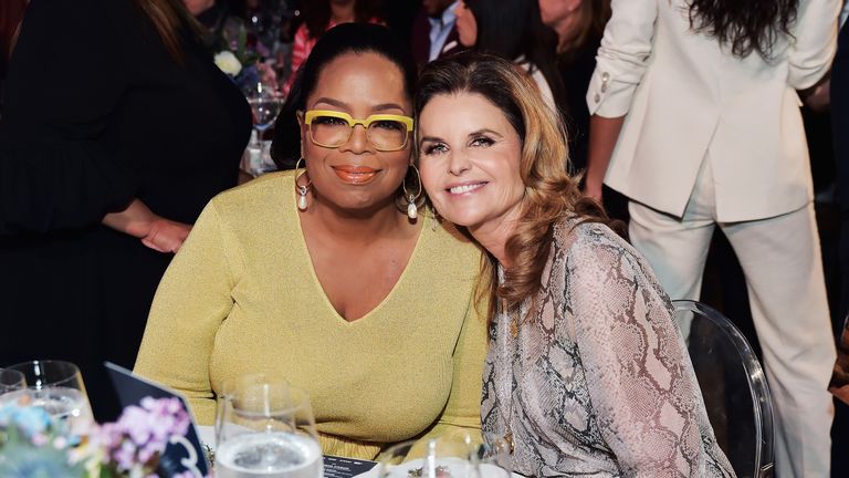 Oprah Winfrey and Maria Shriver
