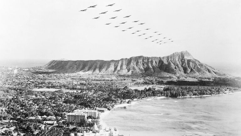 United States Military Aircraft Responding to Pearl Harbor Attack