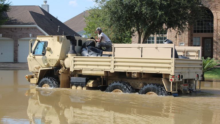 Texas Army rescue flood survivors