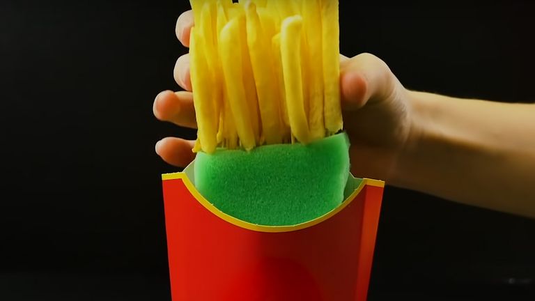 french fries photography trick