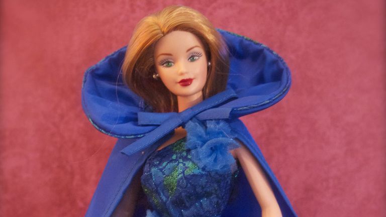 Barbie dressed in Oscar de la Renta