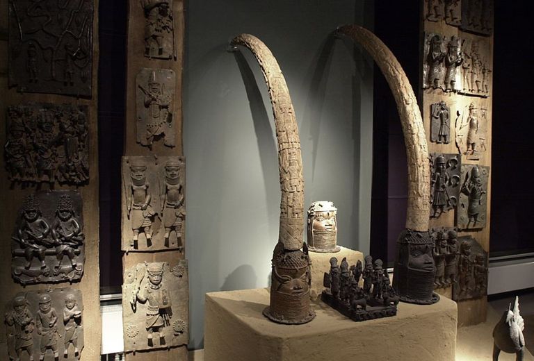 carved tusks