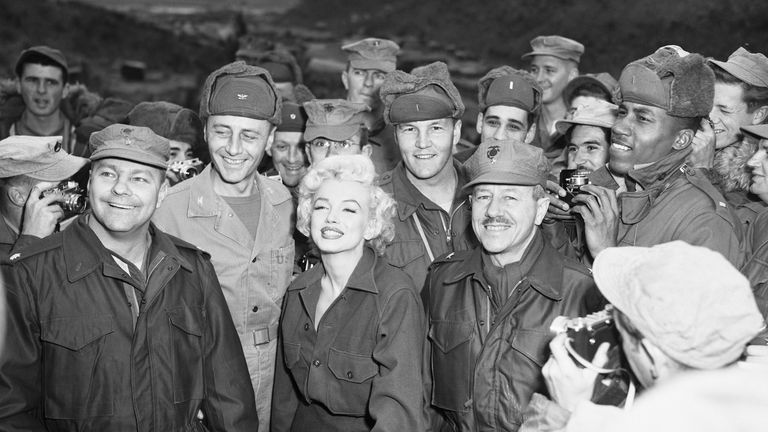 Marilyn Monroe with the Marines