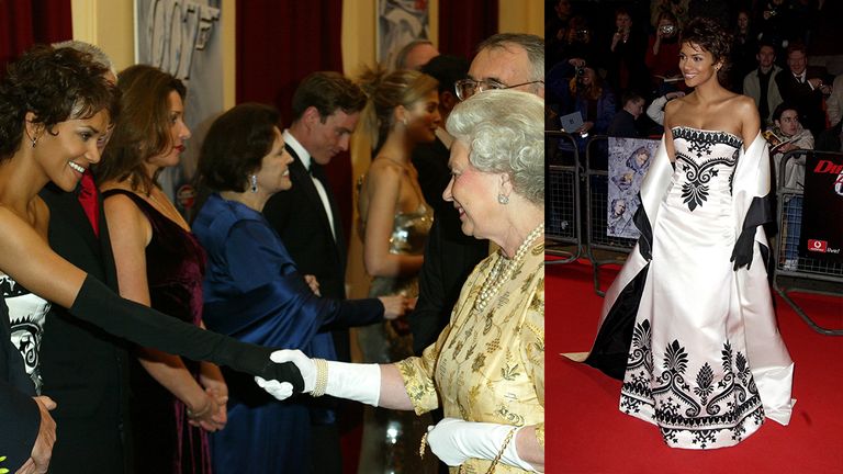 Halle Berry meets Queen Elizabeth II