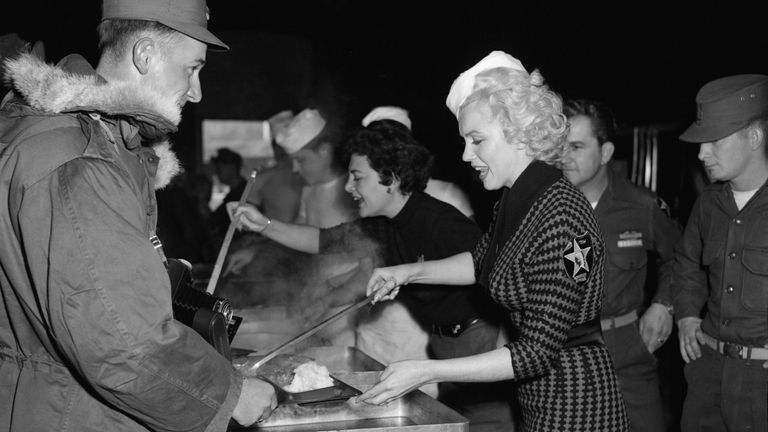 Marilyn Monroe Serving GIs
