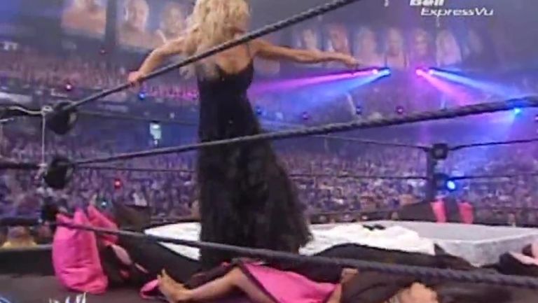 pillow fight at WrestleMania 22