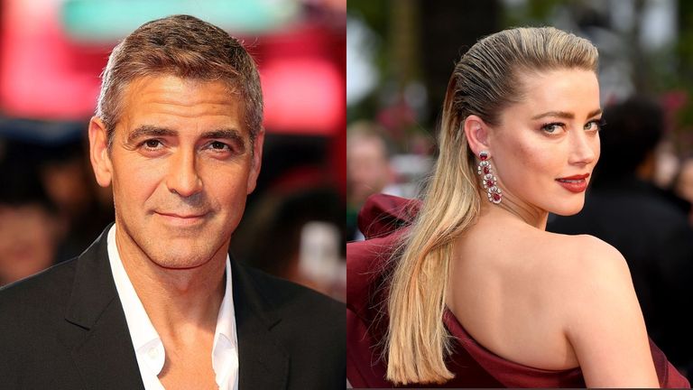 George Clooney and Amber Heard