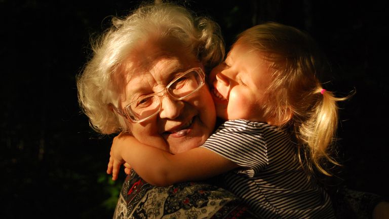 Grandma and granddaughter