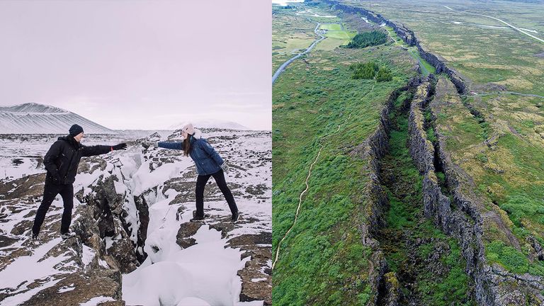 Eurasian Plate and North American Plate