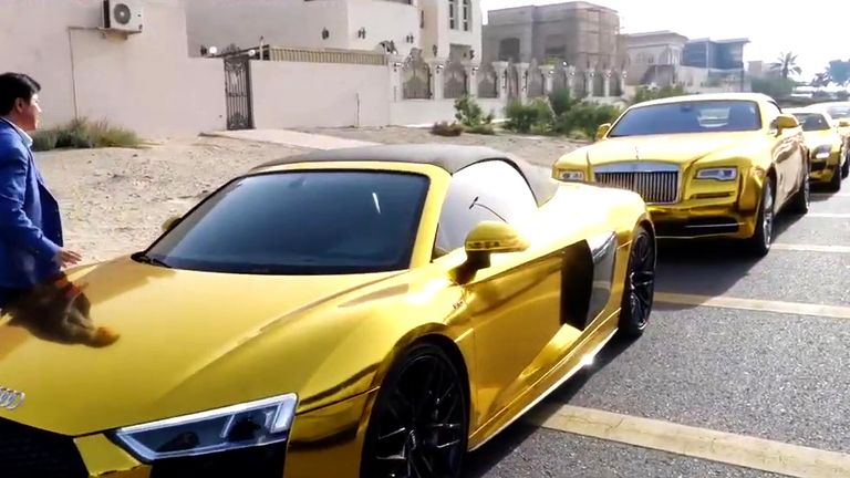 Gold cars