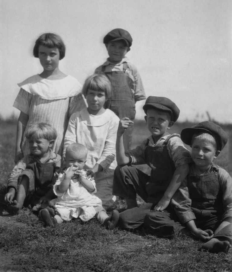 group of young children