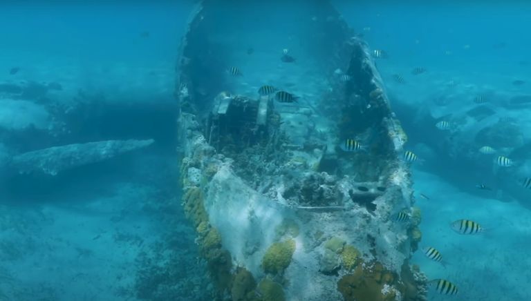 Norman's Cay plane wreck